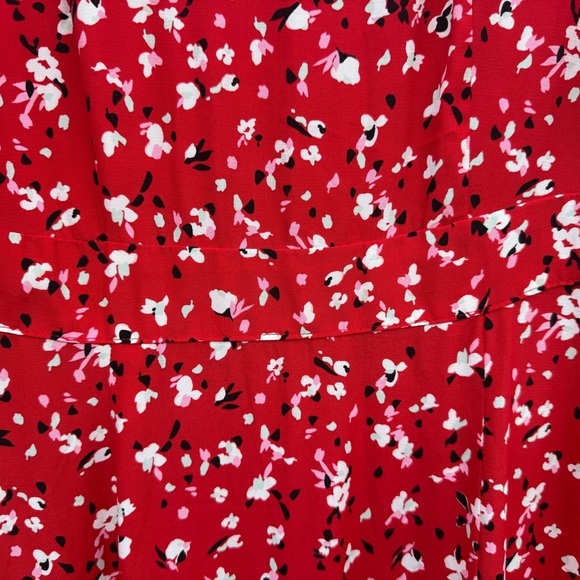 A New Day Red Floral Short-Sleeve Maxi Dress Size 4 - Picture 10 of 14